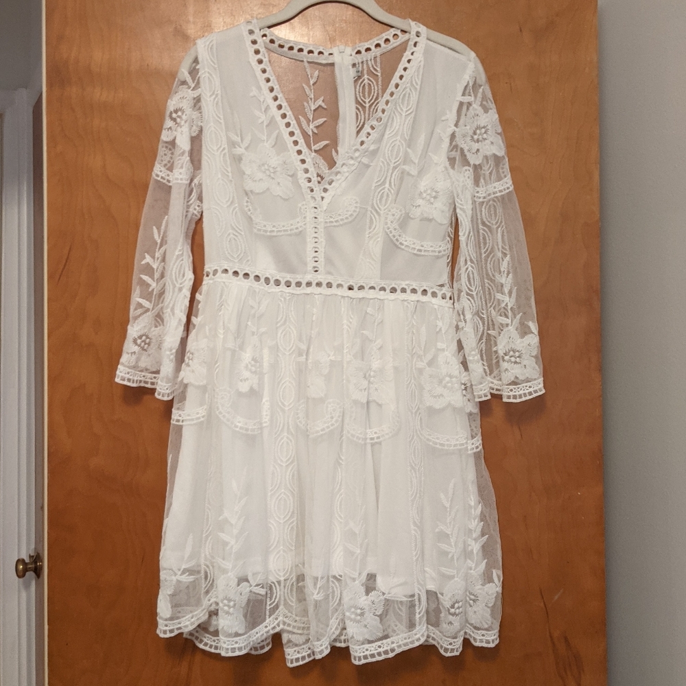 Embroidered floral dress